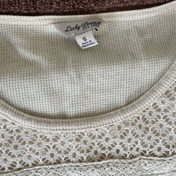 Lucky Brand white laced blouse. Womens Small - Picture 4 of 7